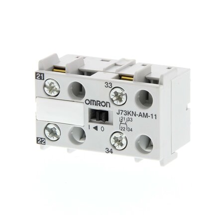 Styki pomocnicze, 2-biegunowe, 2B dla stycznika J7KNA (J73KN-AM-02) - Omron