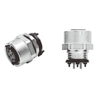 Gniazdo wtykowe SmartClick M12, 4-biegunowe, do montażu panelowego, z tylną blokadą, z terminalami DIP (XS5P-T426-1) - Omron