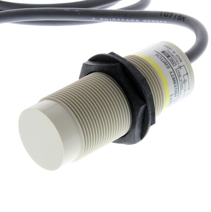 Wyłącznik zbliżeniowy, pojemnościowy, M30, nieekranowany, 15 mm, DC, 3-przewodowy, PNP-NC, kabel 2 m (E2K-X15MF2) - Omron