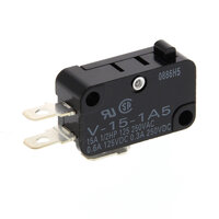 Miniaturowy wyłącznik podstawowy, 250 VAC/15 A, krótka dźwignia zawiasowa, szybkozłącza, siła op. 1,96 N (V-15-1C5) - Omron