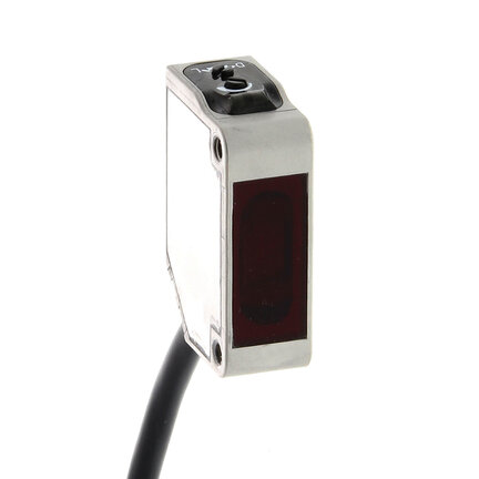 Czujnik optyczny odbiciowy-zaporowy, prostokątna obudowa, stal nierdzewna, czerwona dioda LED (E3ZM-B81T-S1J 0.3M) - Omron
