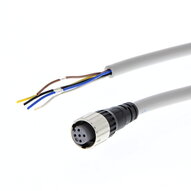 Kabel IO-Link, Gniazdo proste Smartclick M12 (żeńskie), 5-biegunowe, kodowane A, PVC, IP67, 2 m (XS5F-D521-DJ0-IL) - Omron