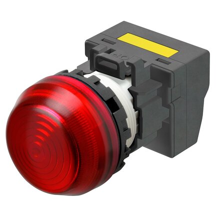 M22N Wskaźnik, plastikowy półsferyczny, czerwony, czerwony, 220/230/240 V AC, terminal pchający (M22N-BG-TRA-RE-P) - Omron