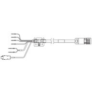 Przewód serwo hybrydowy serii 1SA, 10 m, z hamulcem, 230 V: 1 kW do 1,5 kW, 400 V: 750 W do 3 kW (R88A-CX1C010BF) - Omron