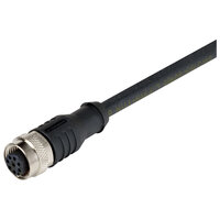 Złącze kablowe żeńskie do D41L, proste, typ Śruba M12, 8-biegunowe, PUR, długość kabla 10 m (D41L-8P5-CFM12-910M) - Omron