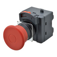 Wyłącznik awaryjny, pchający, niepodświetlany, średnica 40 mm, blokada obrotu/reset, 2 NC (A22NE-M-PD02-N) - Omron