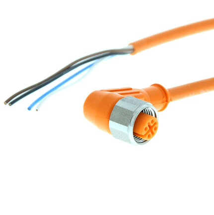 Gniazdo wtykowe M12 (żeńskie), 4-biegunowe, kabel odporny na zalanie PVC, IP67/IP69K, 15 m (Y92E-S12PVC4A15M-L) - Omron