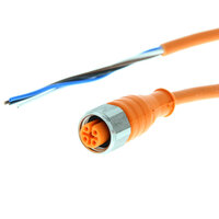 Gniazdo wtykowe M12 (żeńskie), 4-biegunowe, kabel odporny na zalanie PVC, IP67/IP69K, 10 m (Y92E-S12PVC4S10M-L) - Omron