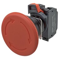 Wyłącznik awaryjny, pchający, niepodświetlany, śr. 60 mm, blokada obrotu/reset, 2NC (A22NE-L-P202-N) - Omron