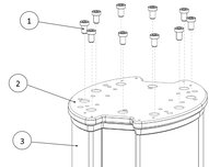 Płyta adaptera dla TM5-700, TM5X-700, TM5-900, TM5X-900, TM5S, TM5S-X, TM7S, TM7S-X (LIFT 100 ADAPTER PLATE E) - Omron