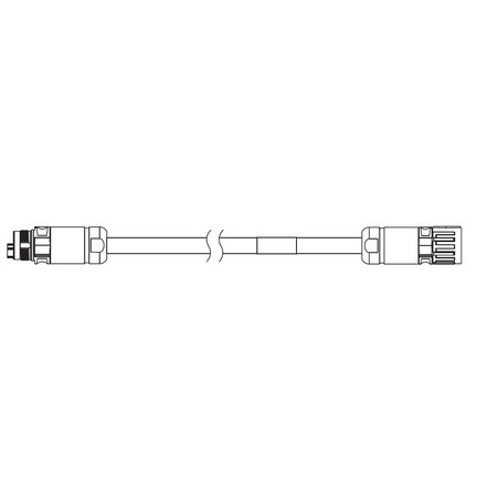 Kabel hybrydowy serwo EXTENSION serii 1SA, 20 m, 230 V: 1 kW do 1,5 kW, 400 V: 750 W do 3 kW (R88A-CX1BE20BF) - Omron