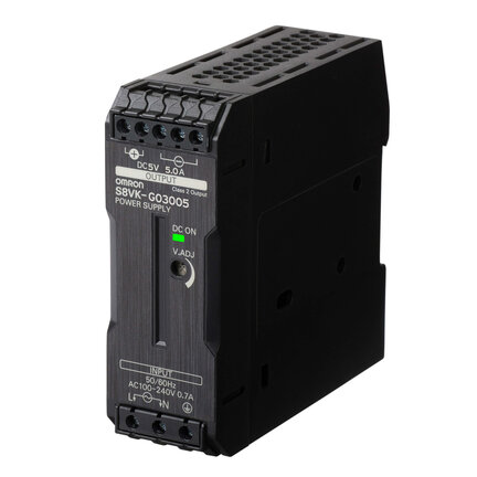 Wersja powlekana, zasilacz typu Book, Pro, 1-fazowy, 30 W, 5VDC, 5A, montaż na szynie DIN (S8VK-G03005-400) - Omron