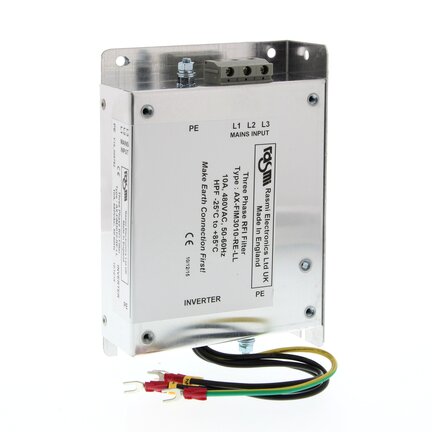 Filtr RFI MX footprint, 50A, 400VAC, 3-fazowy, dla modeli 11 do 15KW, niski prąd upływu (AX-FIM3050-RE-LL) - Omron