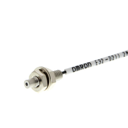 Głowica czujnika światłowodowego, rozproszony, cylindryczny osiowy M4, włókno R10, kabel 2 m (E32-D211 2M) - Omron