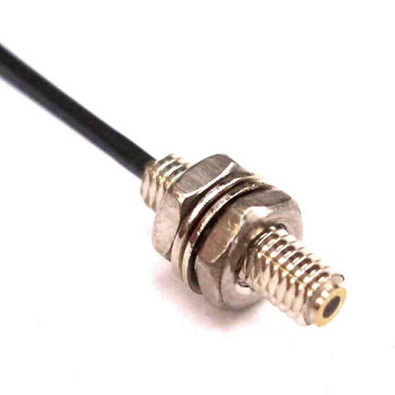 Głowica czujnika światłowodowego, rozproszony, cylindryczny osiowy M4, włókno R15, kabel 2 m (E32-ED21 2M) - Omron