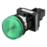 Wskaźnik M22N płaski, kolor pokrywy zielony, dioda LED zielona, napięcie diody LED 24 VDC (M22N-BN-TGA-GC) - Omron