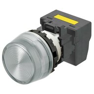 Wskaźnik M22N, z tworzywa sztucznego, biały, biały, 220/230/240 V AC, terminal pchający (M22N-BP-TWA-WE-P) - Omron