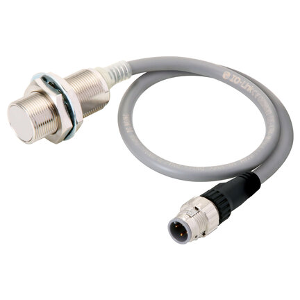 Wyłącznik zbliżeniowy, indukcyjny, mosiądz-nikiel, krótki korpus, M18, ekranowany (E2E-X7B4-M1TJ-IL3 0.3M) - Omron