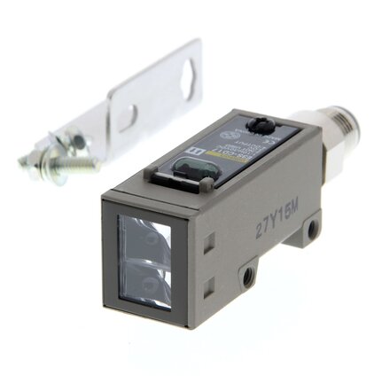 Czujnik fotoelektryczny, rozproszony, 2m, DC, 3-przewodowy, NPN/PNP, poziomy, wtyczka M12 (E3S-CD17) - Omron