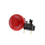 Wyłącznik awaryjny, niepodświetlany, średnica 30 mm, pchający / obrotowy reset (A165E-S) - Omron