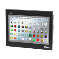 Ekran dotykowy HMI, 10,1 cala WVGA (800 x 480 pikseli), kolorowy TFT, Ethernet + USB Host (NB10W-TW01B) - Omron