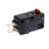 Miniaturowy przełącznik podstawowy, 250 VAC/16 A, trzpień, zaciski lutowane, siła op. 3,92 N (V-16-1A6) - Omron