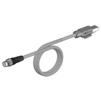 Kabel Ethernet Cat.5, PVC, wtyczka prosta M12 / wtyczka RJ45, 3 m, żółty (XS5W-T421-EMC-Y) - Omron