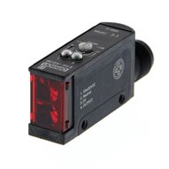 Czujnik fotoelektryczny, rozproszony, 200 mm, DC, 3-przewodowy, PNP, poziomy, wtyczka M12 (E3S-AD36) - Omron