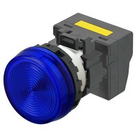 M22N Wskaźnik, plastikowy płaski, niebieski, 220/230/240 V AC, terminal pchający (M22N-BN-TAA-AE-P) - Omron