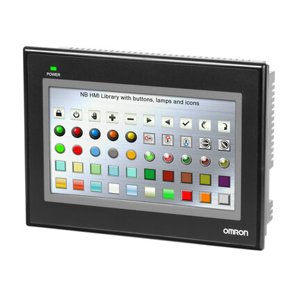 Ekran dotykowy HMI, 7 cali WVGA (800 x 480 pikseli), kolorowy TFT (NB7W-TW00B) - Omron