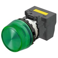 M22N Wskaźnik, plastikowy, zielony, zielony, 220/230/240 V AC, terminal pchający (M22N-BP-TGA-GE-P) - Omron