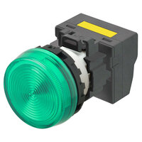 M22N Wskaźnik, plastikowy płaski, zielony, 220/230/240 V AC, terminal pchający (M22N-BN-TGA-GE-P) - Omron