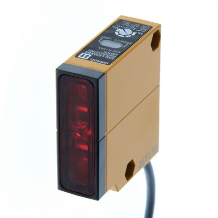 Czujnik fotoelektryczny, definiowalny, 30-100 mm, DC, 3-przewodowy, NPN, kabel 2 m (E3S-LS10XE4) - Omron