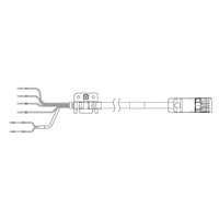 Kabel zasilania silnika serwo serii 1S, 3 m, z hamulcem, 400 V: 4 kW do 5,5 kW (R88A-CA1G003BF) - Omron