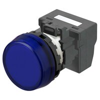 M22N Wskaźnik, plastikowy płaski trawiony, niebieski, 24 V, pchający Terminal (M22N-BC-TAA-AC-P) - Omron