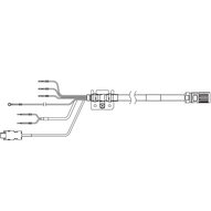 Przewód hybrydowy serwomechanizmu serii 1SA, 15 m, z hamulcem, 230 V: 200-750 W (R88A-CX1A015BF) - Omron