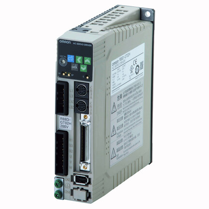 Sterownik silnika serwo serii G, wejście impulsowe, 800 W, 1~ 200 VAC (R88D-GP08H) - Omron
