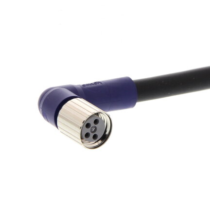 Gniazdo wtykowe M8 (żeńskie), 4-biegunowe, przewód standardowy PVC, IP67, 2 m (XS3F-LM8PVC4A2M) - Omron
