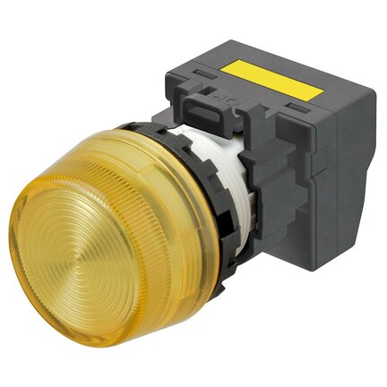 M22N Wskaźnik, plastikowy, żółty, żółty, 220/230/240 V AC, terminal pchający (M22N-BP-TYA-YE-P) - Omron