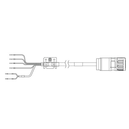 Kabel zasilania silnika serwo serii 1S, 5 m, z hamulcem, 400 V: 11 kW i 15 kW (R88A-CA1J005BF) - Omron