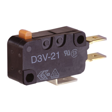 Miniaturowy przełącznik podstawowy, trzpieniowy, 16 A, SPDT, zaciski szybkozłączne (D3V-16-1C5) - Omron