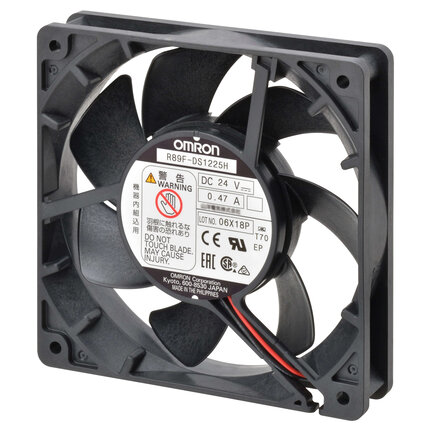Wentylator osiowy DC, plastikowa łopatka, rama 120x25, niska prędkość (R89F-DS1225L) - Omron