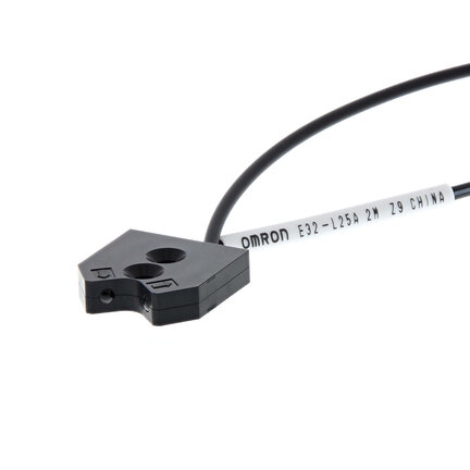 Głowica czujnika światłowodowego, o ograniczonym odbiciu, widok z góry, kabel 2 m (E32-L25A) - Omron