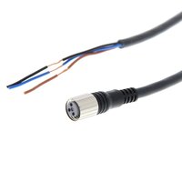Gniazdo wtykowe M8 (żeńskie), 3-biegunowe, kabel robota PVC, IP67, 2 m (XS3F-M321-302-R) - Omron