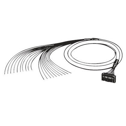 Kabel przyłączeniowy I/O, nieekranowany, MIL20 do zacisków widełkowych, 2 m (XW2Z-0200DM-L) - Omron