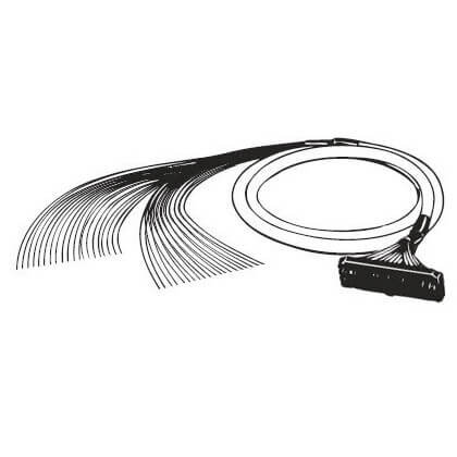 Kabel przyłączeniowy I/O, nieekranowany, MIL40 do otwartych końcówek, 2 m (XW2Z-0200FN-L) - Omron