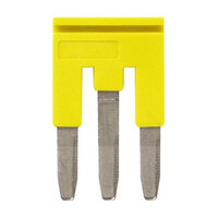 Listwa krótka do zacisków 2,5 mm2 pchających plus, 3-biegunowa, kolor żółty (XW5S-P2.5-3YL) - Omron