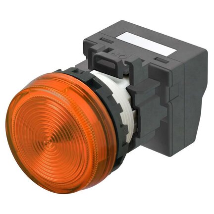 M22N Wskaźnik, plastikowy, płaski, pomarańczowy, 24 V, terminal pchający (M22N-BN-TOA-OC-P) - Omron