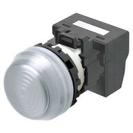 M22N Wskaźnik, plastikowy półsferyczny, biały, 24 V, terminal pchający (M22N-BG-TWA-WC-P) - Omron