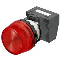 M22N Wskaźnik, plastikowy, czerwony, czerwony, 24 V, pchający Terminal (M22N-BP-TRA-RC-P) - Omron